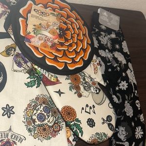 Coco dish towel and pot holder set AND Coco high top Socks